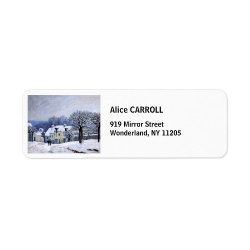 Alfred Sisley _ Place Chenil in Marly Snow Effect Label