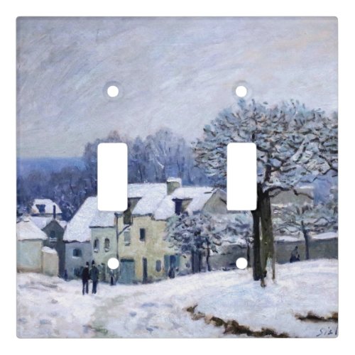 Alfred Sisley _ Place Chenil in Marly Snow Effect Light Switch Cover