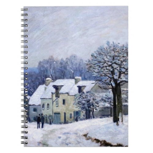 Alfred Sisley _ Place Chenil in Marly Snow Effect Notebook