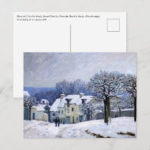 Alfred Sisley - Place Chenil in Marly, Snow Effect