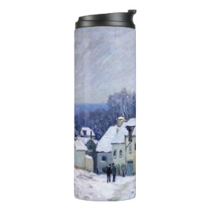 Alfred Sisley - Place Chenil in Marly, Snow Effect Thermal Tumbler