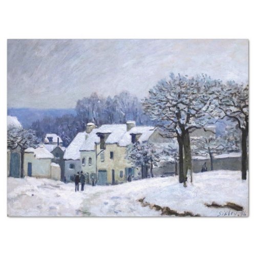 Alfred Sisley _ Place Chenil in Marly Snow Effect Tissue Paper