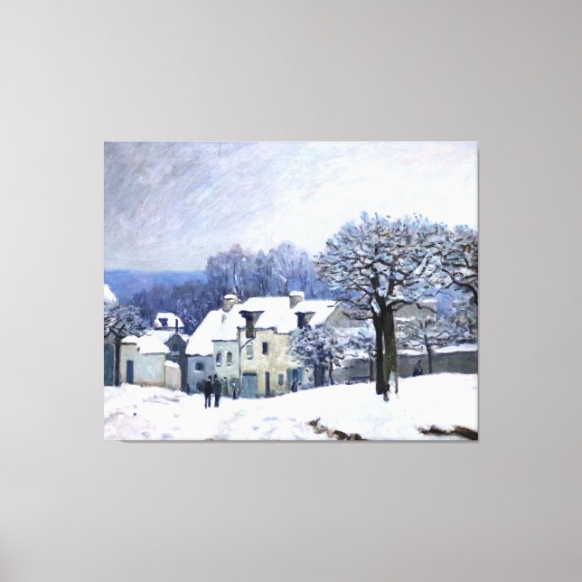 Alfred Sisley Place du Chenil in Marly, snow  Canvas Print (Front)