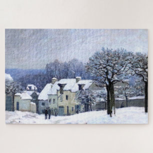 Alfred Sisley Place du Chenil in Marly, snow  Jigsaw Puzzle