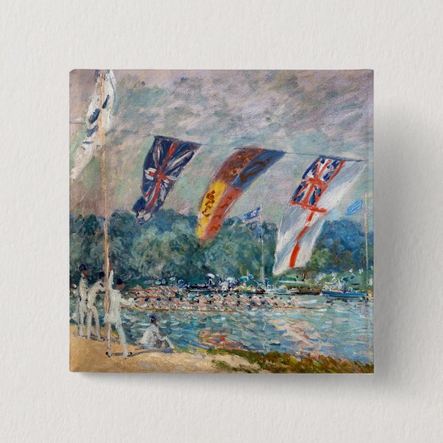 Alfred Sisley - Regatta at Molesey Button (Front)