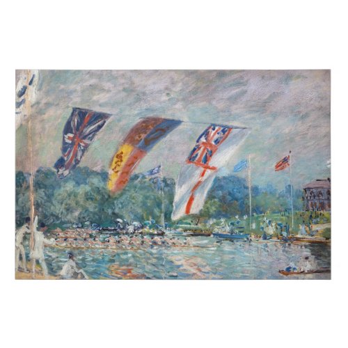 Alfred Sisley _ Regatta at Molesey Faux Canvas Print