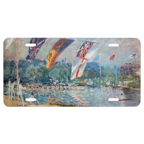 Alfred Sisley _ Regatta at Molesey License Plate