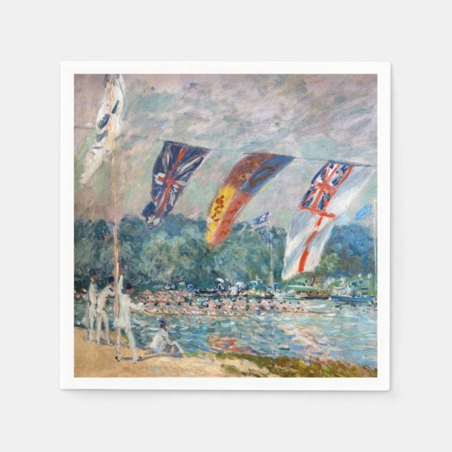 Alfred Sisley - Regatta at Molesey Napkins (Front)