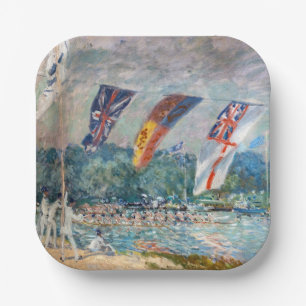 Alfred Sisley - Regatta at Molesey Paper Plates