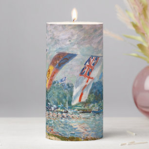 Alfred Sisley - Regatta at Molesey Pillar Candle