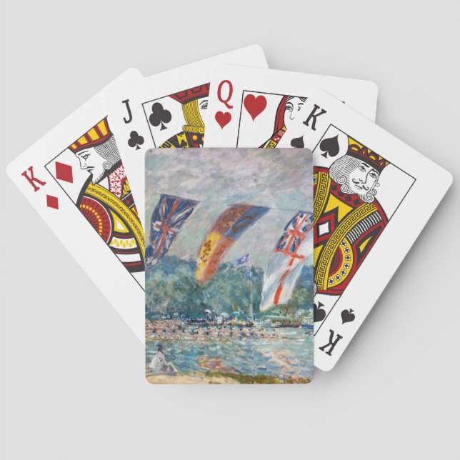 Alfred Sisley - Regatta at Molesey Poker Cards (Back)