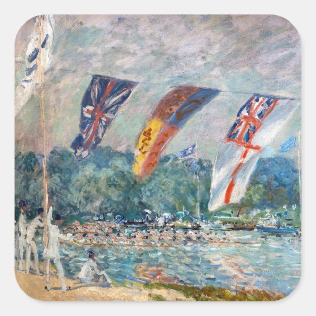 Alfred Sisley - Regatta at Molesey Square Sticker (Front)