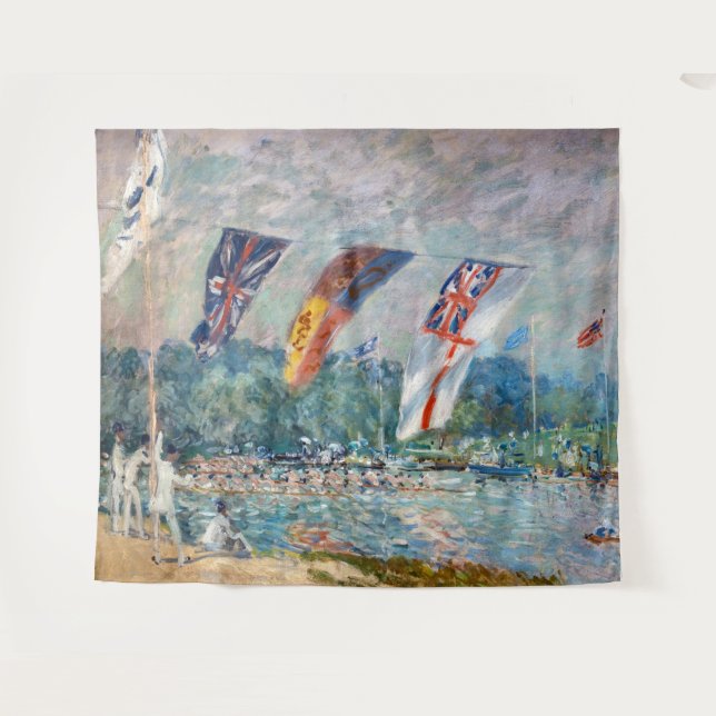 Alfred Sisley - Regatta at Molesey Tapestry (Front (Horizontal))