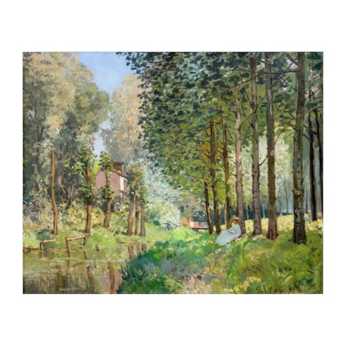 Alfred Sisley _ Rest along the Stream Acrylic Print