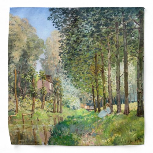 Alfred Sisley _ Rest along the Stream Bandana