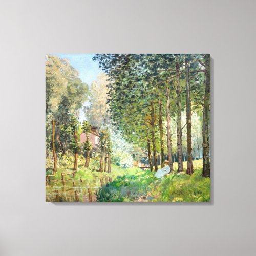 Alfred Sisley _ Rest along the Stream Canvas Print