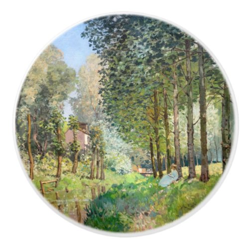 Alfred Sisley _ Rest along the Stream Ceramic Knob