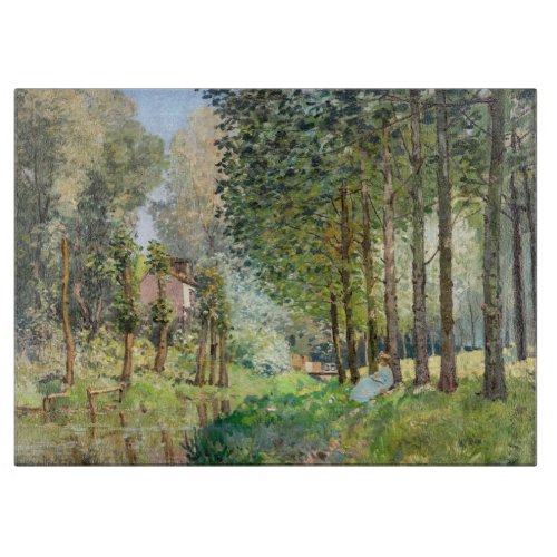 Alfred Sisley _ Rest along the Stream Cutting Board