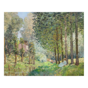 Alfred Sisley - Rest along the Stream Faux Canvas Print