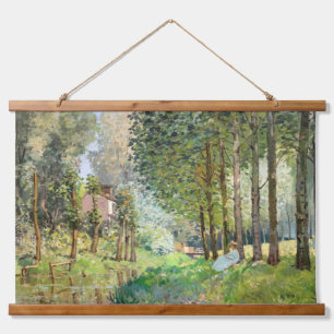 Alfred Sisley - Rest along the Stream Hanging Tapestry