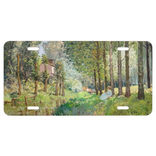 Alfred Sisley _ Rest along the Stream License Plate