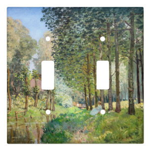Alfred Sisley - Rest along the Stream Light Switch Cover