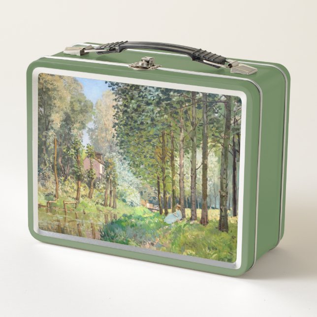 Alfred Sisley - Rest along the Stream Metal Lunch Box (Front)