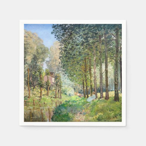 Alfred Sisley _ Rest along the Stream Napkins