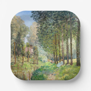 Alfred Sisley - Rest along the Stream Paper Plates