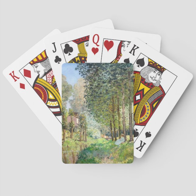 Alfred Sisley - Rest along the Stream Poker Cards (Back)