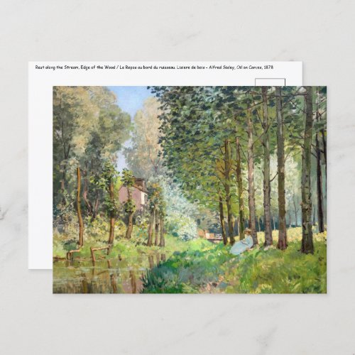 Alfred Sisley _ Rest along the Stream Postcard