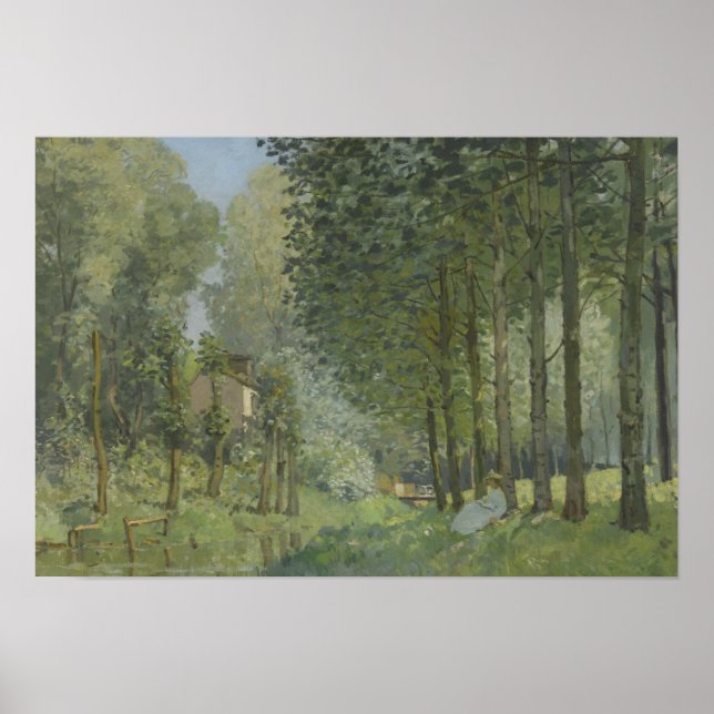 Alfred Sisley - Rest along the Stream Poster (Front)