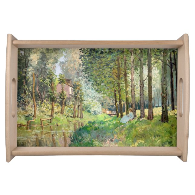 Alfred Sisley - Rest along the Stream Serving Tray (Front)