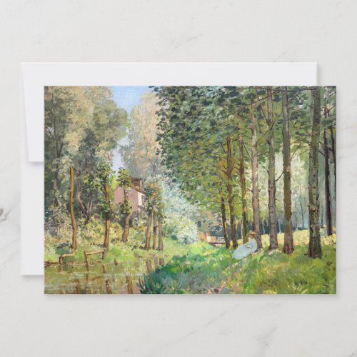 Alfred Sisley _ Rest along the Stream Thank You Card