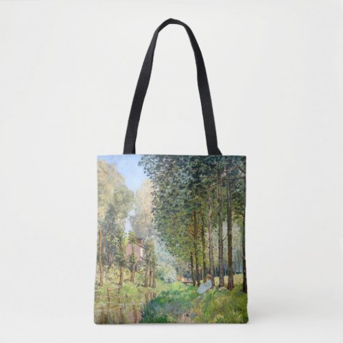 Alfred Sisley _ Rest along the Stream Tote Bag