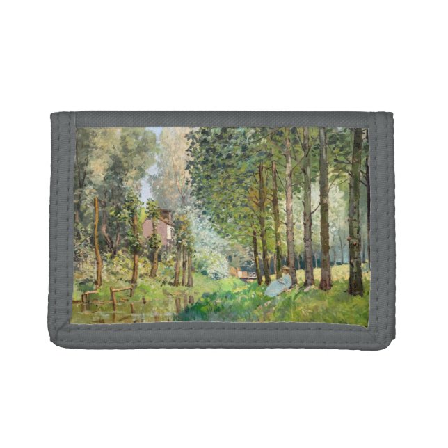 Alfred Sisley - Rest along the Stream Trifold Wallet (Front)