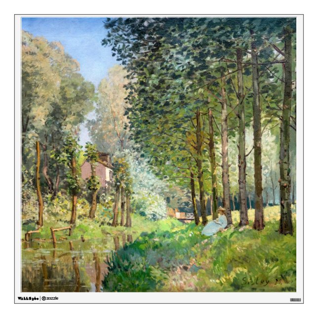 Alfred Sisley - Rest along the Stream Wall Decal (Front)