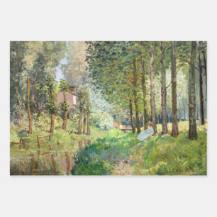 Alfred Sisley - Rest along the Stream Wrapping Paper Sheets