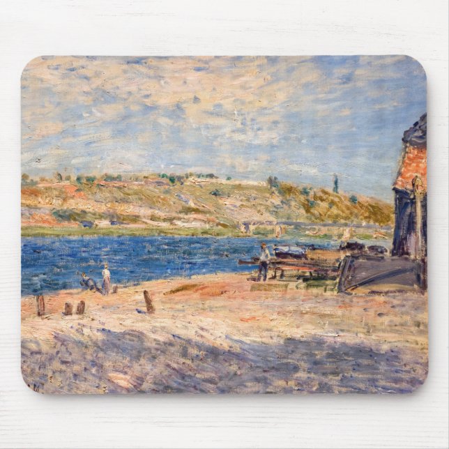 Alfred Sisley - River Banks at Saint-Mammes Mouse Pad (Front)