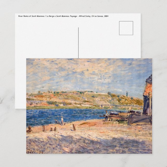Alfred Sisley - River Banks at Saint-Mammes Postcard (Front/Back)