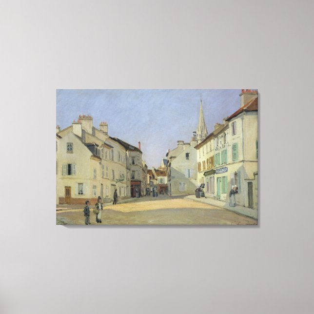 Alfred Sisley | Rue de la Chaussee at Argenteuil Canvas Print (Front)