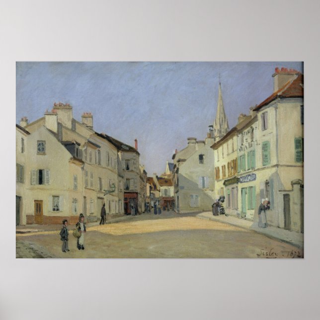 Alfred Sisley | Rue de la Chaussee at Argenteuil Poster (Front)
