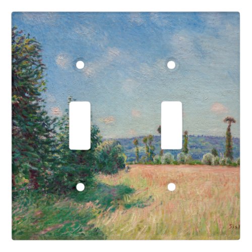 Alfred Sisley _ Sahurs Meadows in Morning Sun Light Switch Cover