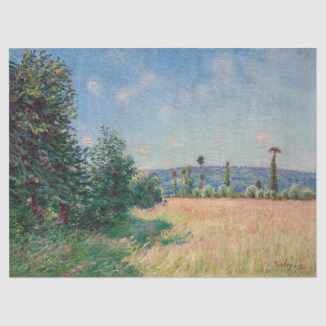 Alfred Sisley - Sahurs Meadows in Morning Sun Tissue Paper (Front)