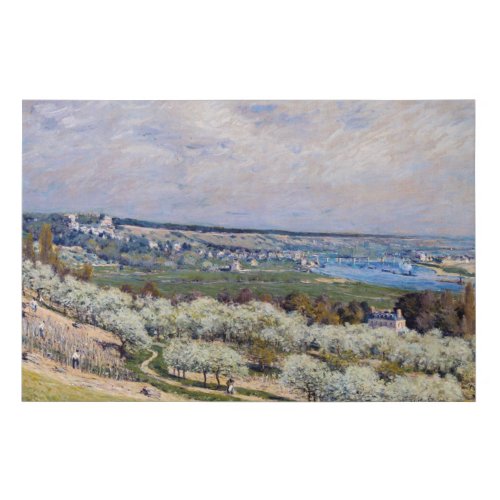 Alfred Sisley _ Terrace at Saint_Germain Spring Faux Canvas Print