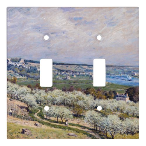 Alfred Sisley _ Terrace at Saint_Germain Spring Light Switch Cover