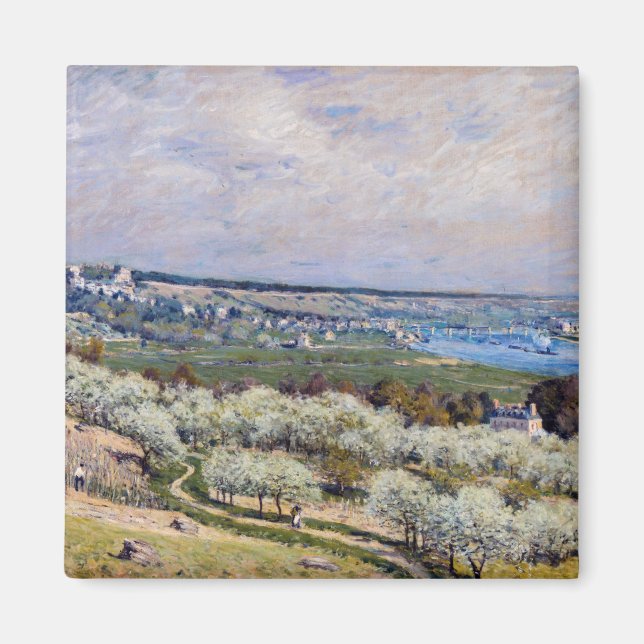 Alfred Sisley - Terrace at Saint-Germain, Spring Magnet (Front)