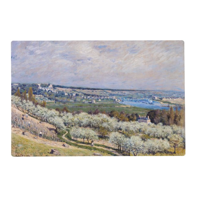 Alfred Sisley - Terrace at Saint-Germain, Spring Placemat (Front)