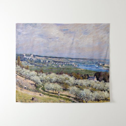Alfred Sisley _ Terrace at Saint_Germain Spring Tapestry