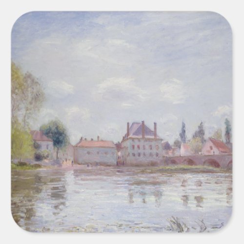 Alfred Sisley  The Bridge at Moret_sur_Loing Square Sticker